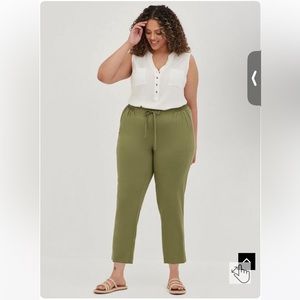 Torrid Green Challis Pants Size 2